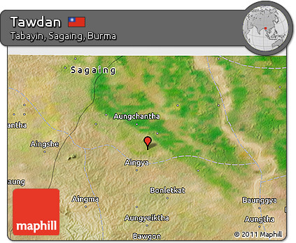 Satellite 3D Map of Tawdan
