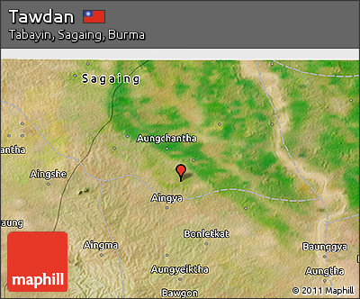Satellite 3D Map of Tawdan