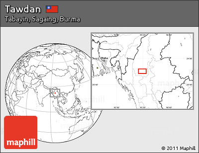 Blank Location Map of Tawdan