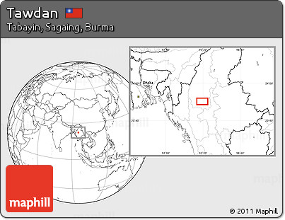 Blank Location Map of Tawdan