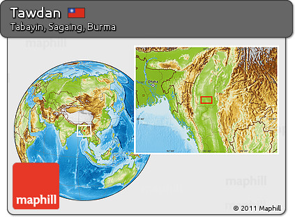 Physical Location Map of Tawdan