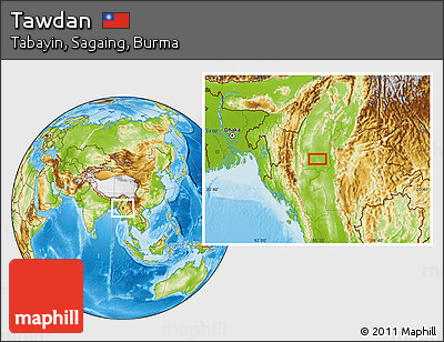 Physical Location Map of Tawdan