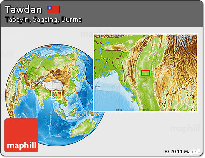 Physical Location Map of Tawdan