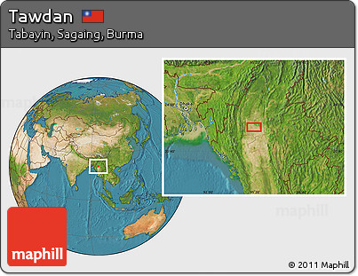 Satellite Location Map of Tawdan