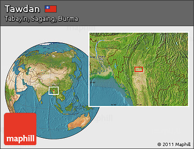 Satellite Location Map of Tawdan