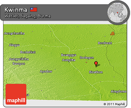 Physical Panoramic Map of Kwinma