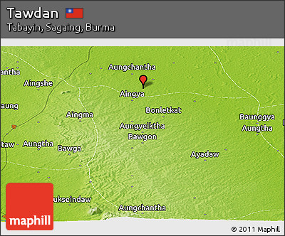 Physical Panoramic Map of Tawdan