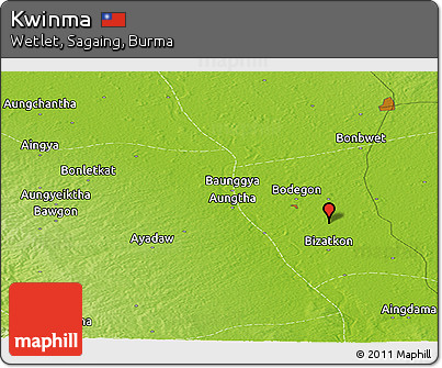 Physical Panoramic Map of Kwinma