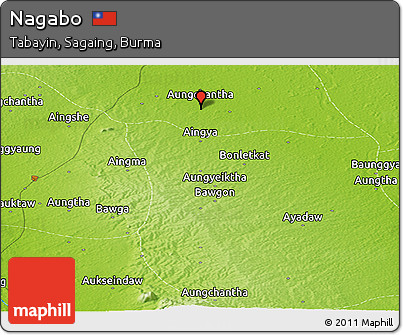 Physical Panoramic Map of Nagabo