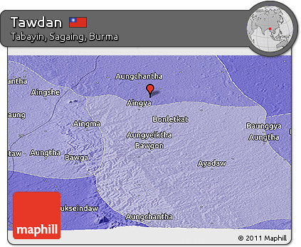 Political Panoramic Map of Tawdan