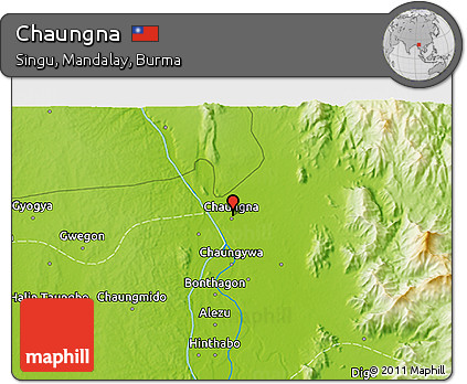 Physical 3D Map of Chaungna