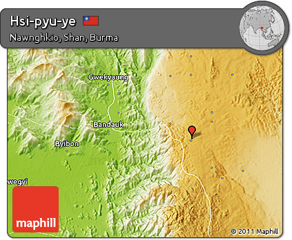 Physical 3D Map of Hsi-pyu-ye