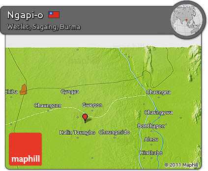 Physical 3D Map of Ngapi-o
