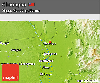 Physical 3D Map of Chaungna