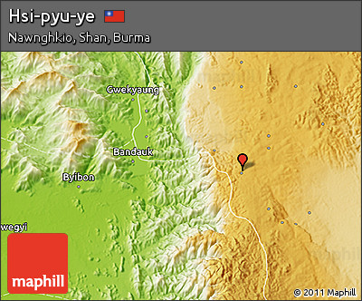 Physical 3D Map of Hsi-pyu-ye