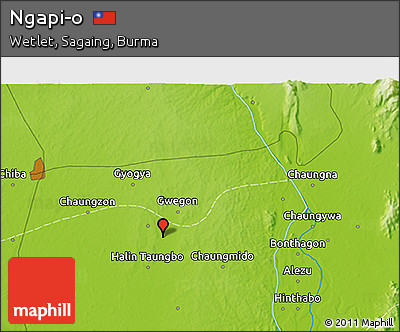 Physical 3D Map of Ngapi-o