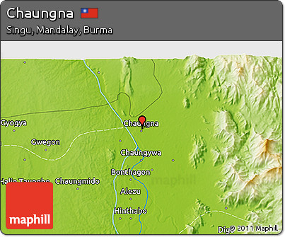 Physical 3D Map of Chaungna