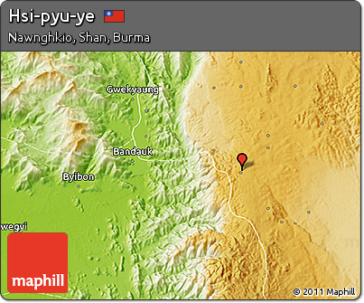 Physical 3D Map of Hsi-pyu-ye