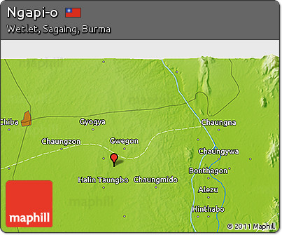 Physical 3D Map of Ngapi-o