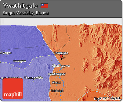 Political 3D Map of Ywathitgale