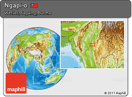 Physical Location Map of Ngapi-o
