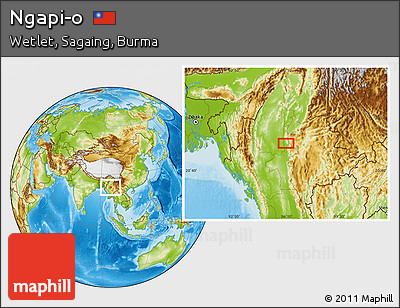 Physical Location Map of Ngapi-o