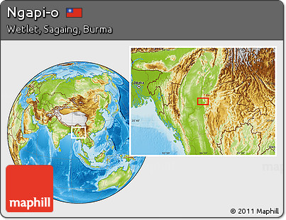 Physical Location Map of Ngapi-o