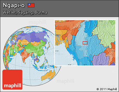Political Location Map of Ngapi-o