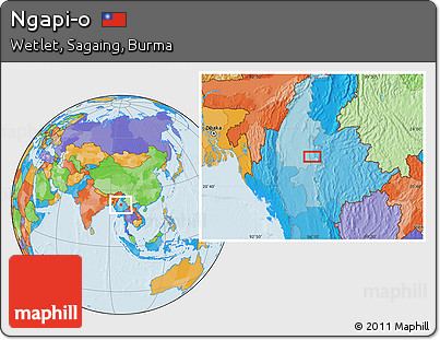 Political Location Map of Ngapi-o