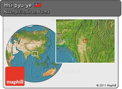 Satellite Location Map of Hsi-pyu-ye