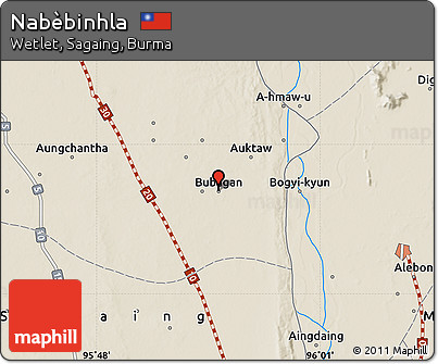 Shaded Relief Map of Nabèbinhla