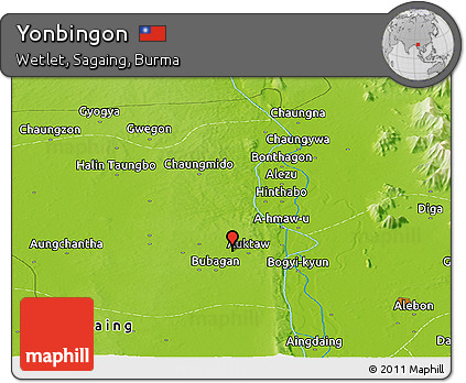 Physical Panoramic Map of Yonbingon