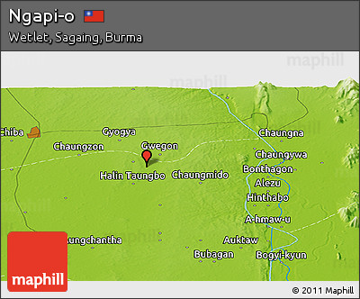 Physical Panoramic Map of Ngapi-o