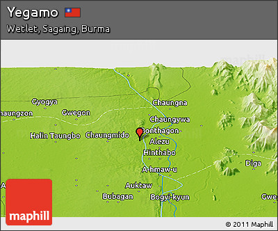 Physical Panoramic Map of Yegamo