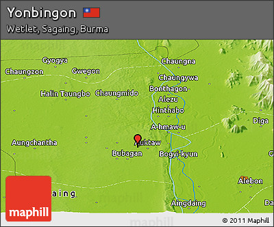 Physical Panoramic Map of Yonbingon