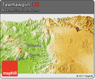 Physical Panoramic Map of Tawmawgôn