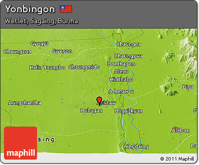 Physical Panoramic Map of Yonbingon