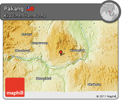 Physical 3D Map of Pakang
