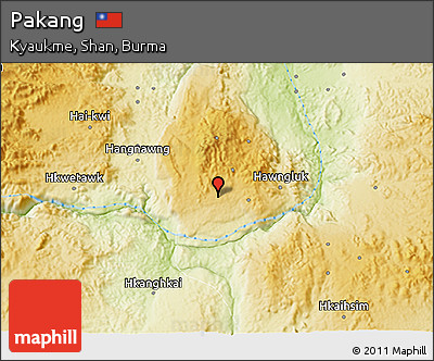 Physical 3D Map of Pakang