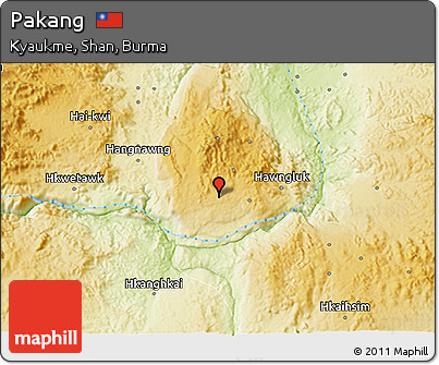 Physical 3D Map of Pakang