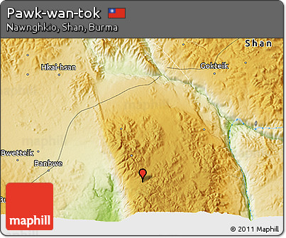 Physical 3D Map of Pawk-wan-tok
