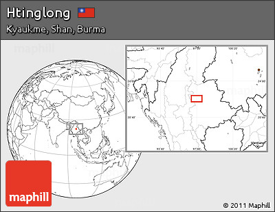 Blank Location Map of Htinglong