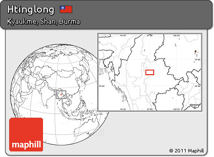 Blank Location Map of Htinglong