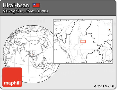 Blank Location Map of Hkai-hsan