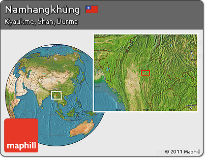 Satellite Location Map of Namhangkhüng