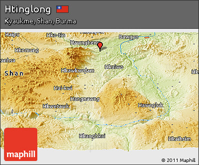 Physical Panoramic Map of Htinglong