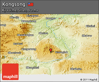 Physical Panoramic Map of Kongsong