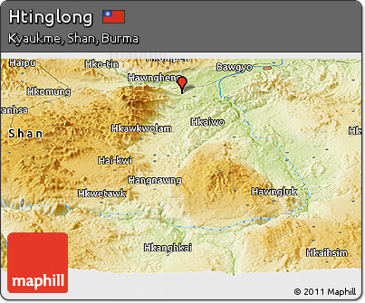 Physical Panoramic Map of Htinglong