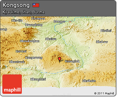 Physical Panoramic Map of Kongsong
