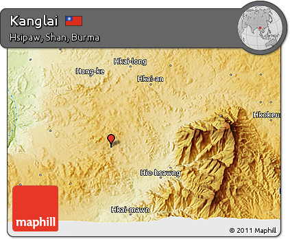 Physical 3D Map of Kanglai
